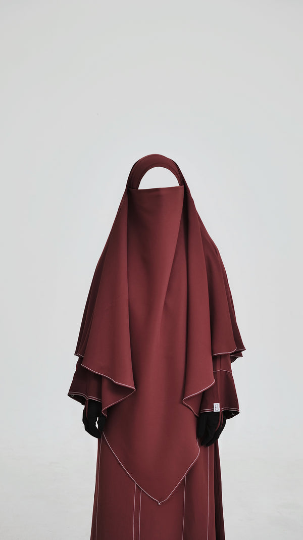 Stitch Abaya Tawny Port (Miqot)