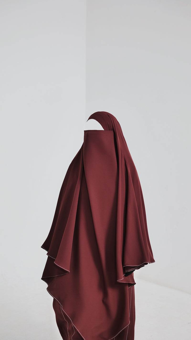 Stitch Abaya Tawny Port (Miqot)