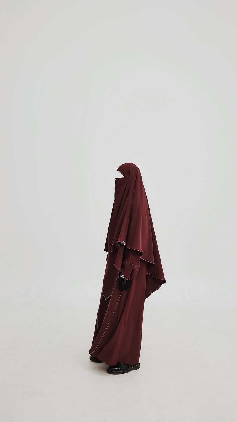 Stitch Abaya Tawny Port (Miqot)